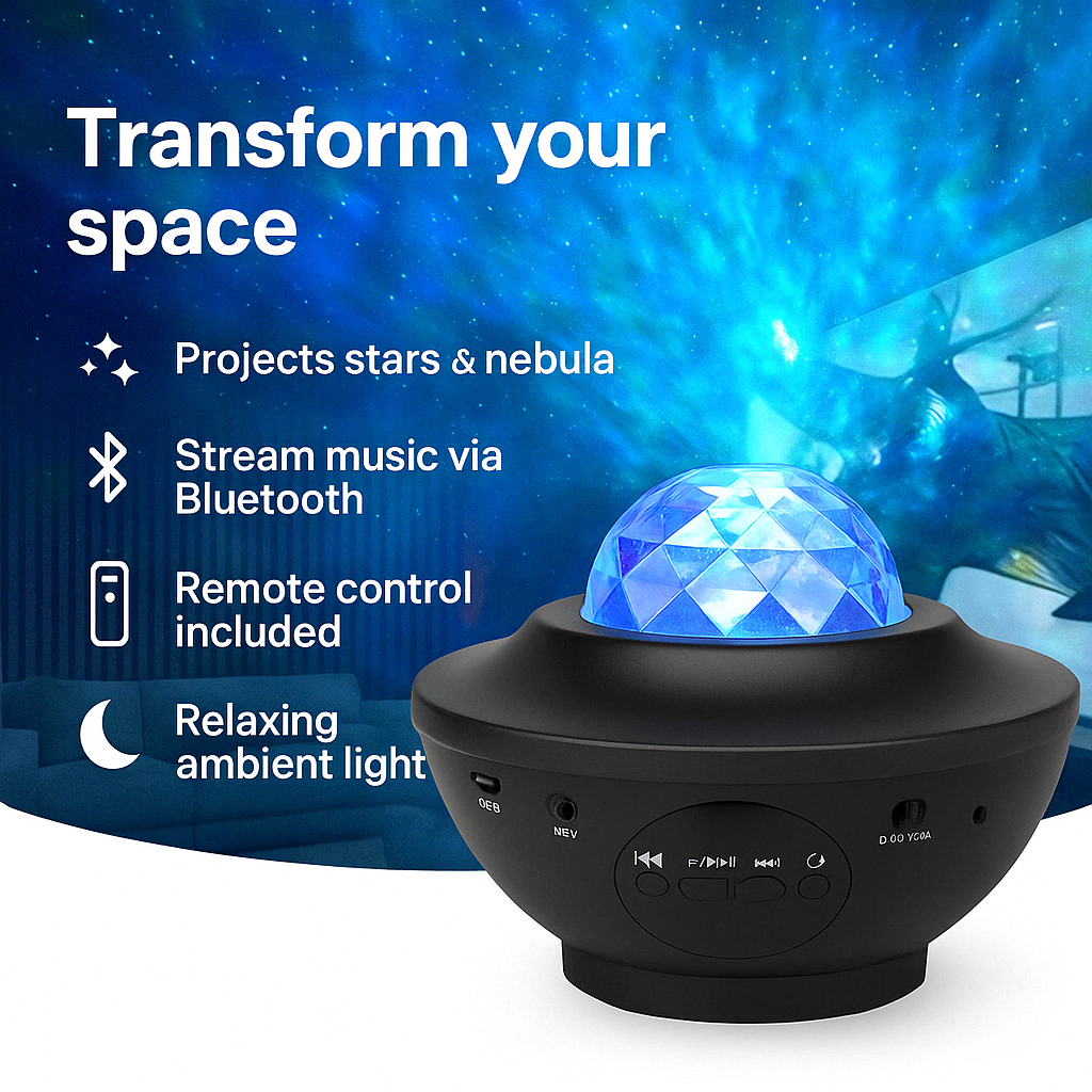 WHISPY™-Galaxy Projector Lamp